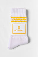 karavan fall winter 26' collection crew socks white yellow