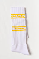 karavan fall winter 26' collection crew socks white yellow