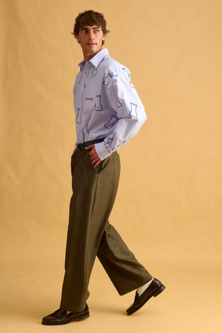 karavan clothing fashion fall winter 25 homecoming men collection gabriel shirt light blue chess