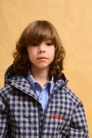 karavan clothing fashion fall winter 25 homecoming rookies collection buster coat checked blue