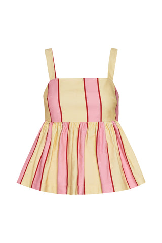 karavan clothing fashion spring summer 26 nai collection tracey top pink yellow stripes