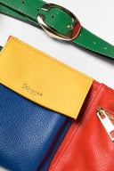 karavan fall winter 26' collection trivia waist bag yellow red blue leather