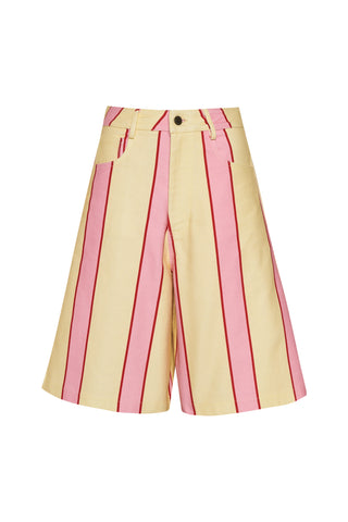 karavan clothing fashion spring summer 26 nai collection vanessa bermuda pink yellow stripes