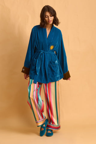 karavan clothing fashion fall winter 25 homecoming homeware collection kimono velvet petrol