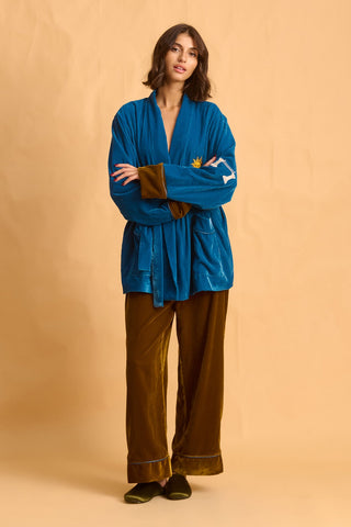 karavan clothing fashion fall winter 25 homecoming homeware collection kimono velvet petrol