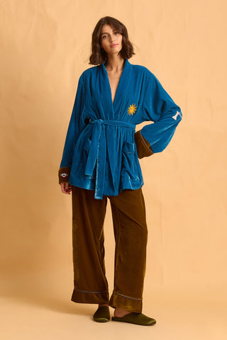 karavan clothing fashion fall winter 25 homecoming homeware collection kimono velvet petrol