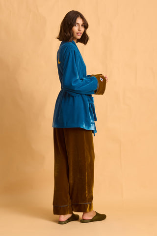 karavan clothing fashion fall winter 25 homecoming homeware collection kimono velvet petrol