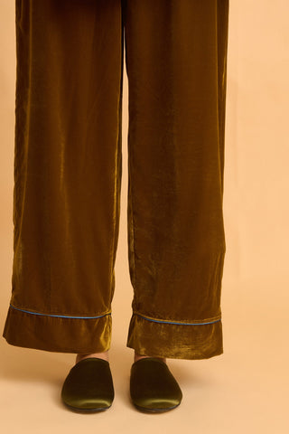 karavan clothing fashion fall winter 25 homecoming homeware collection velvet gold pants