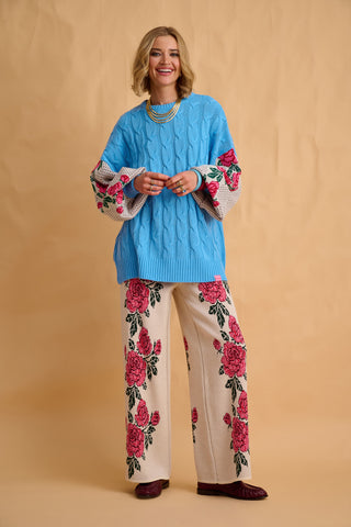 karavan clothing fashion fall winter 25 homecoming collection vera pullover blue floral