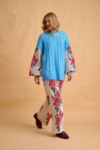 karavan clothing fashion fall winter 25 homecoming collection vera pullover blue floral