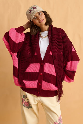 karavan clothing fashion fall winter 25 homecoming collection sandra scarf bordeaux