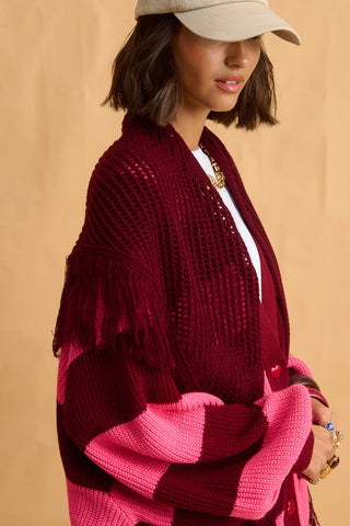 karavan clothing fashion fall winter 25 homecoming collection sandra scarf bordeaux