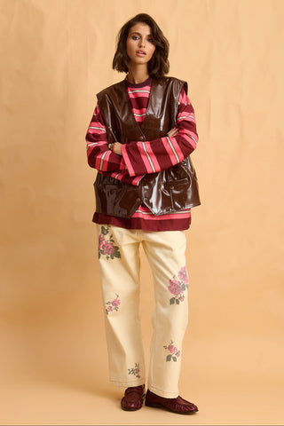 karavan clothing fashion fall winter 25 homecoming collection aella vest brown