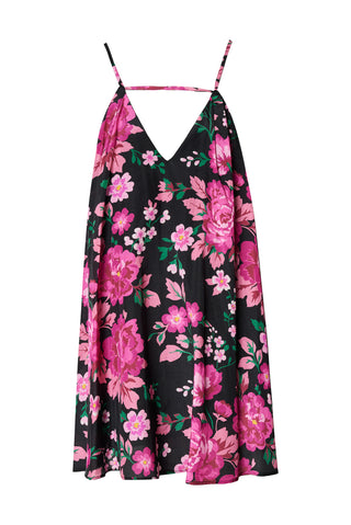 karavan clothing fashion spring summer 26 nai collection violet mini dress floral black