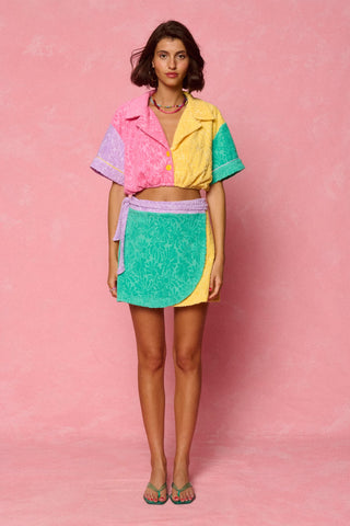 karavan clothing fashion spring summer 26 nai weekendwear collection amanda crop shirt mint yellow