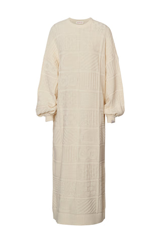 karavan clothing fashion fall winter 25 krvn homecoming collection yvonne knitted dress ivory