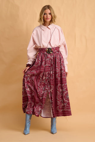karavan clothing fashion fall winter 25 homecoming collection wesley skirt paisley bordeaux