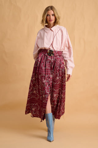 karavan clothing fashion fall winter 25 homecoming collection wesley skirt paisley bordeaux