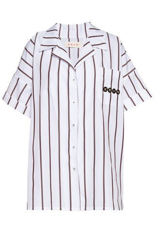 karavan clothing fashion krvn spring summer 26 nai collection zinnia shirt brown stripes