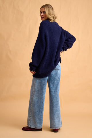 karavan clothing fashion fall winter 25 homecoming collection zoe pullover dark blue