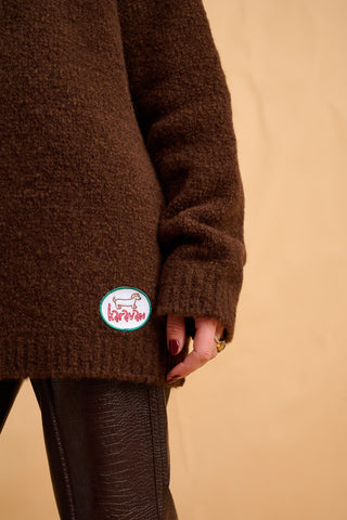 karavan clothing fashion fall winter 25 homecoming collection zoe pullover brown