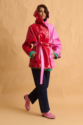 karavan clothing fashion fall winter 25 homecoming collection barak coat pink red