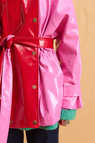 karavan clothing fashion fall winter 25 homecoming collection barak coat pink red