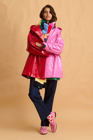 karavan clothing fashion fall winter 25 homecoming collection barak coat pink red