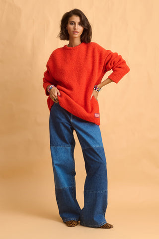 karavan clothing fashion fall winter 25 homecoming collection zoe pullover red