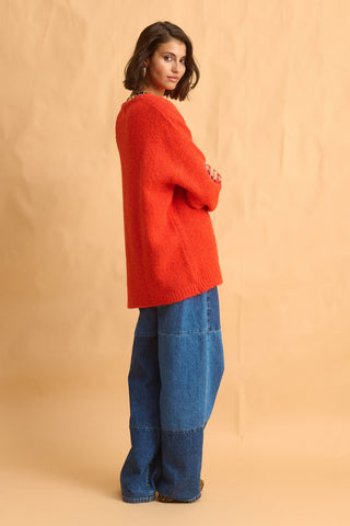 karavan clothing fashion fall winter 25 homecoming collection zoe pullover red