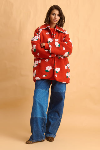 karavan clothing fashion fall winter 25 homecoming collection shiloh coat floral red