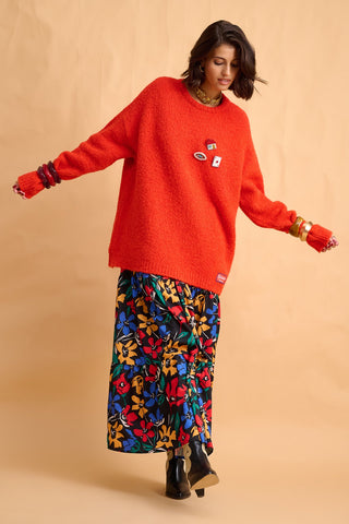 karavan clothing fashion fall winter 25 homecoming collection zoe pullover red