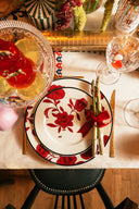Porcelain Dessert Plate (Floral Cream)