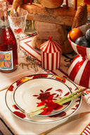 Porcelain Dessert Plate (Floral Cream)