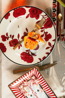 Porcelain Dessert Plate (Floral Cream)