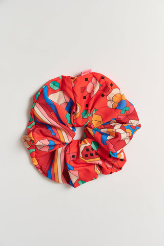 Tribe Scrunchie (Scribble Red)